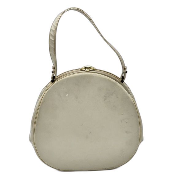 Vintage 1950s Triangle New York Victorian Era Couple White Bag - Picture 4 of 11